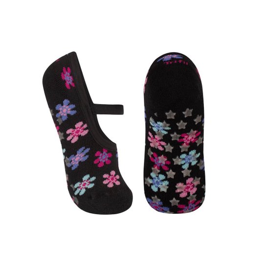 Meia sapatilha antiderrapante infantil para menina Trifil - Preto Menor preço em Meia sapatilha antiderrapante infantil para menina Trifil - Preto