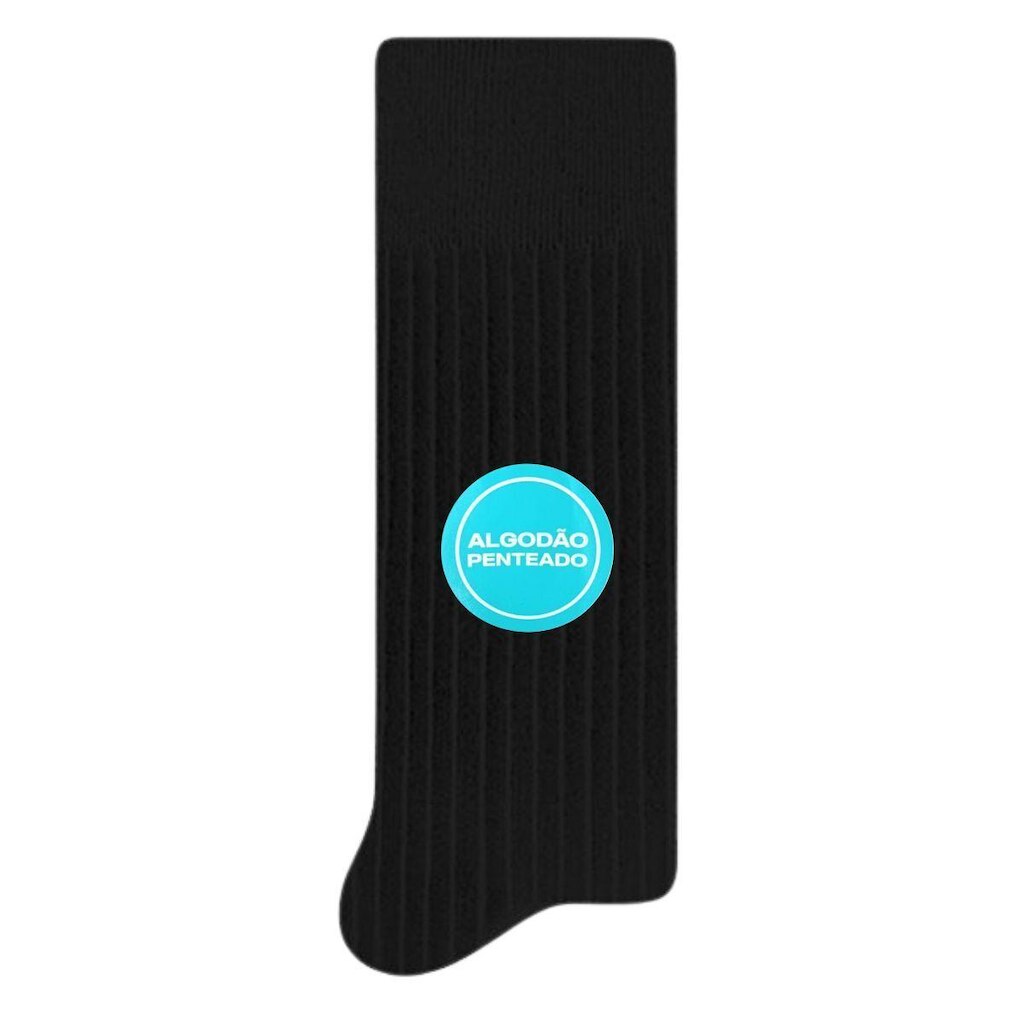 Meia Social Masculina Algodão Penteado Selene 8006