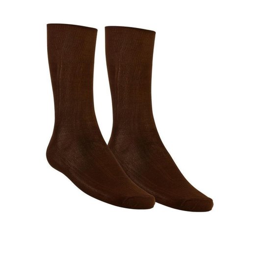 Meia Social Top Fill Poliamida TF19 Masculina - Marrom Menor preço em Meia Social Top Fill Poliamida TF19 Masculina - Marrom