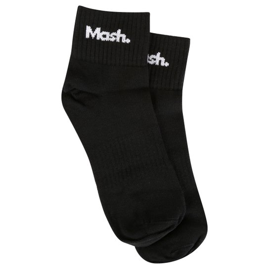 Meia Soquete Mash Básica - Preto Menor preço em Meia Soquete Mash Básica - Preto