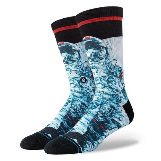 Meia Stance Cano Médio Mankind - Preta - Preto Menor preço em Meia Stance Cano Médio Mankind - Preta - Preto