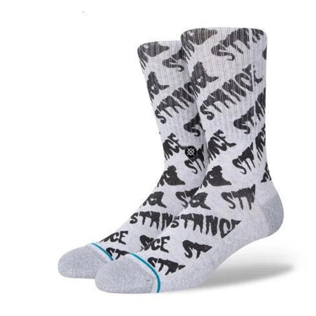 Meia Stance Cano Medio Repeat Screen - Grey/Black