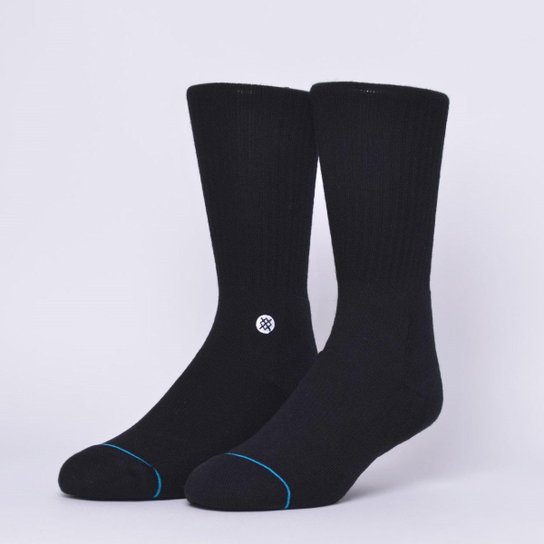 Meia Stance Icon Black White M311D14ICO - Preto Menor preço em Meia Stance Icon Black White M311D14ICO - Preto