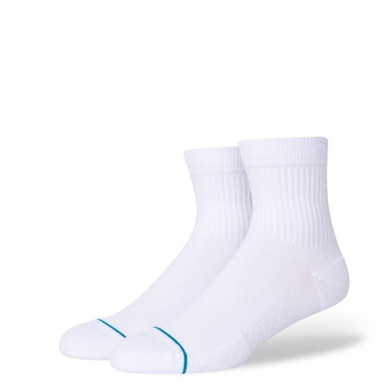 Meia Stance Icon QTR Unissex - Branco Menor preço em Meia Stance Icon QTR Unissex - Branco