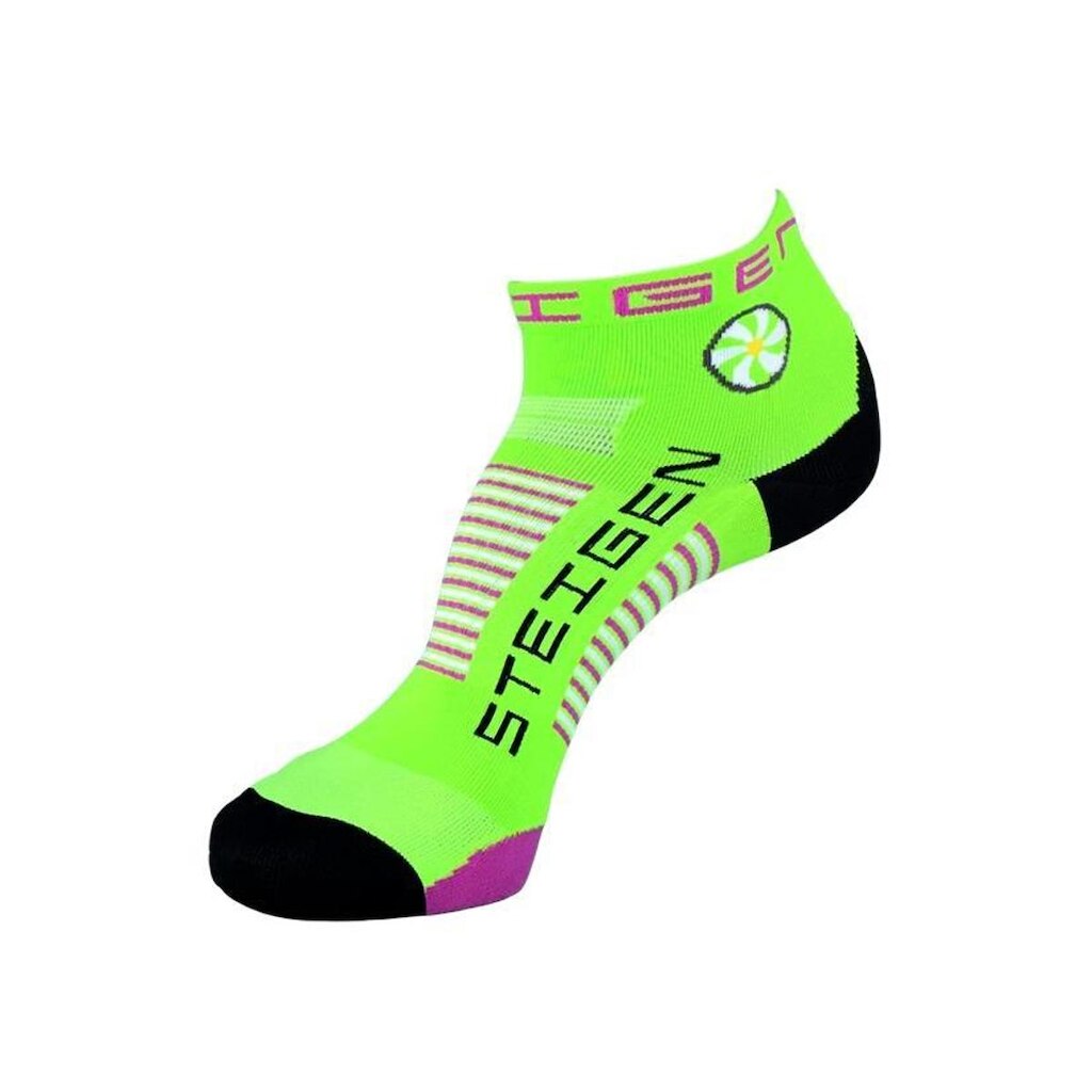 Meia Steigen cano baixo - Fluro Green