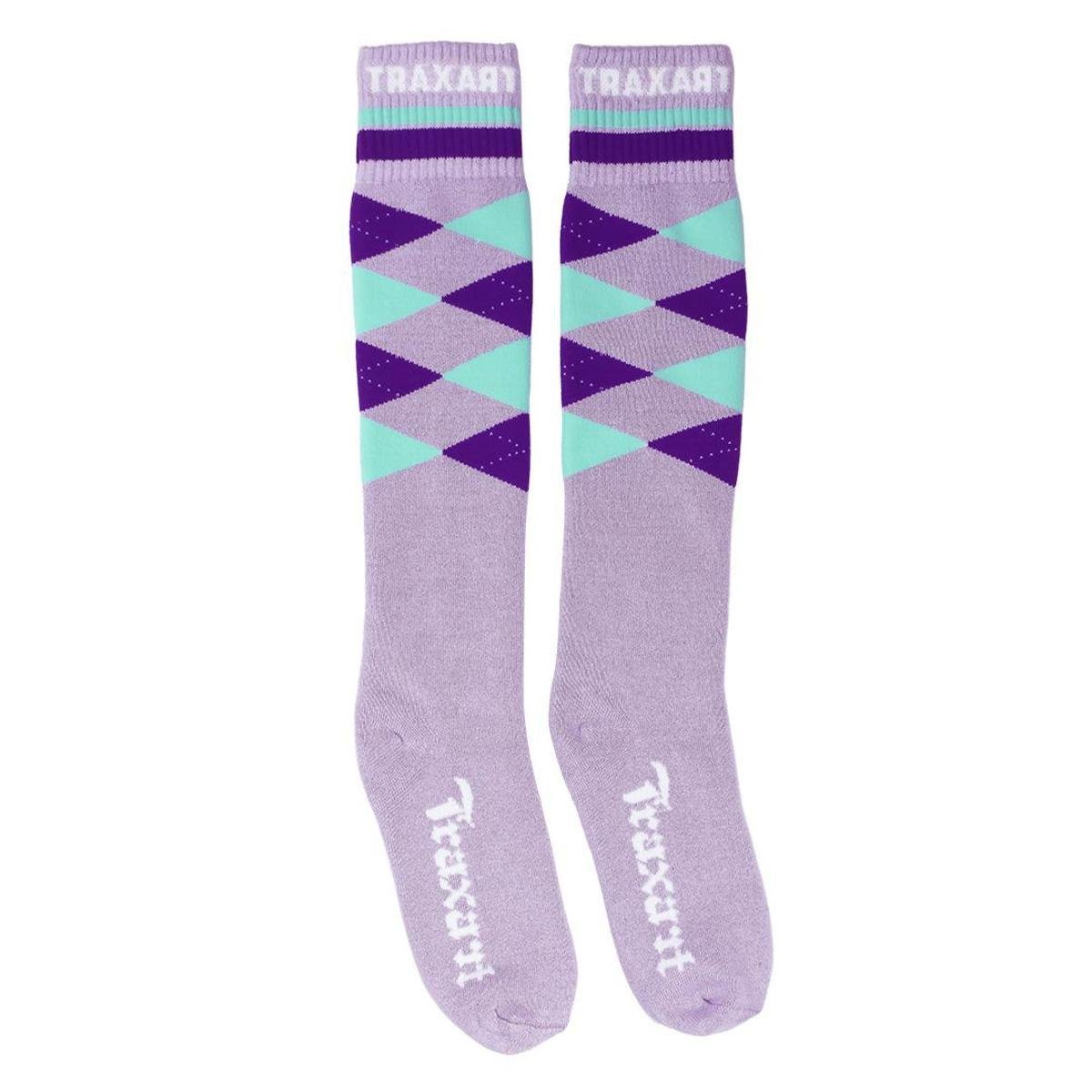 Meia Traxart inline Xadrez Diagonal Lilás - GB-042