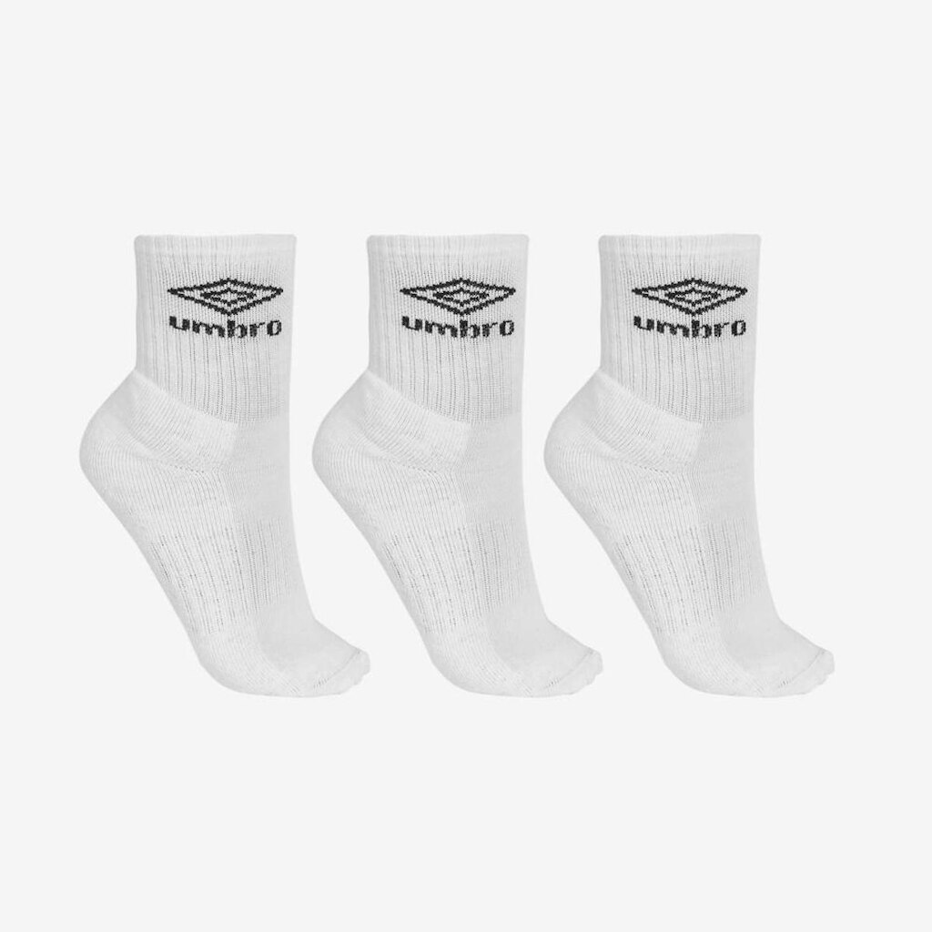 Meia Umbro Cano Médio 34 ao 38 Pack 3 Pares
