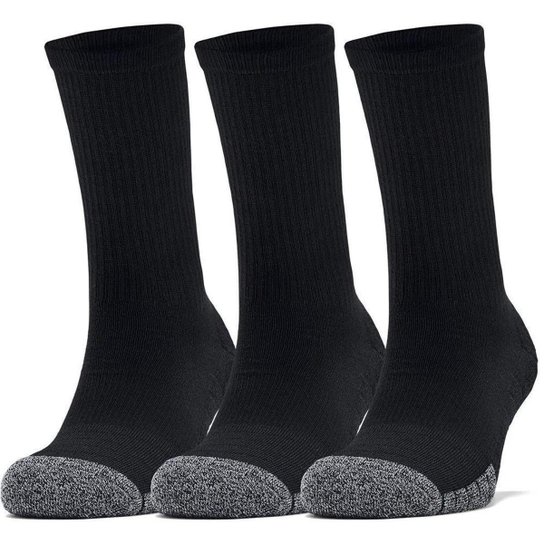 Meia Under Armour Heatgear Cano alto 3 Pares - Preto Preto G - Preto Menor preço em Meia Under Armour Heatgear Cano alto 3 Pares - Preto Preto G - Preto