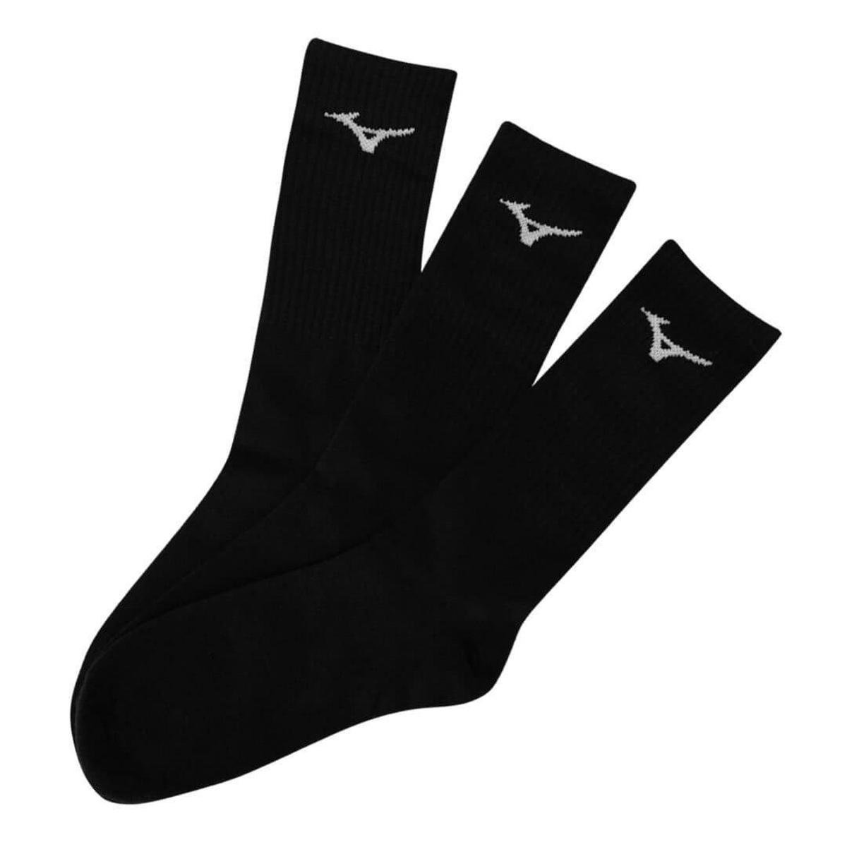 Meia Unissex Mizuno Cano Alto Básica Kit com 3 Pares 21934 Branco 43A45