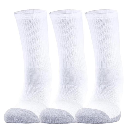 Meia Unissex Under Armour Heatgear Crew Cano Alto C/3 - Branco Menor preço em Meia Unissex Under Armour Heatgear Crew Cano Alto C/3 - Branco