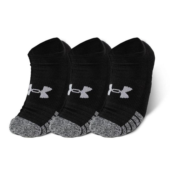Meia Unissex Under Armour Heatgear Invisivel - Pacote com 3 pares - Preto Menor preço em Meia Unissex Under Armour Heatgear Invisivel - Pacote com 3 pares - Preto