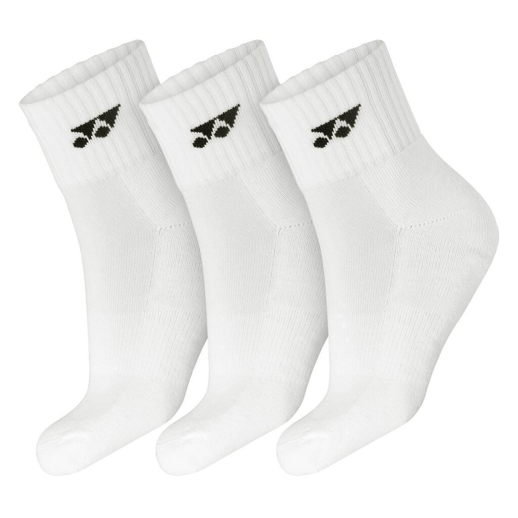 Meia Yonex Cano Médio 38 ao 42 Pack Com 03 Pares Branco