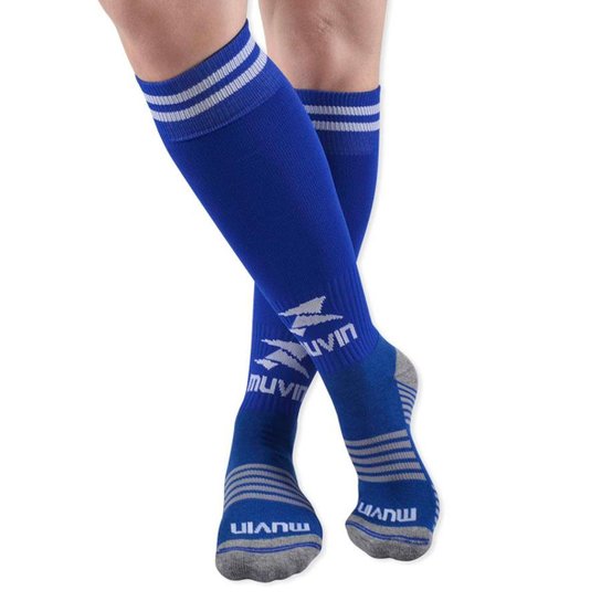 Meião Futebol Confort Infantil Muvin - Azul Menor preço em Meião Futebol Confort Infantil Muvin - Azul