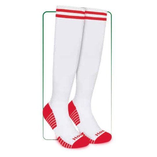 Meião Hoahi Futebol Cano Longo Atoalhado - Branco+Vermelho Menor preço em Meião Hoahi Futebol Cano Longo Atoalhado - Branco+Vermelho