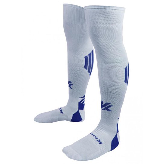 Meião Kanxa Profissional Top Bicolor - Branco+Azul Menor preço em Meião Kanxa Profissional Top Bicolor - Branco+Azul