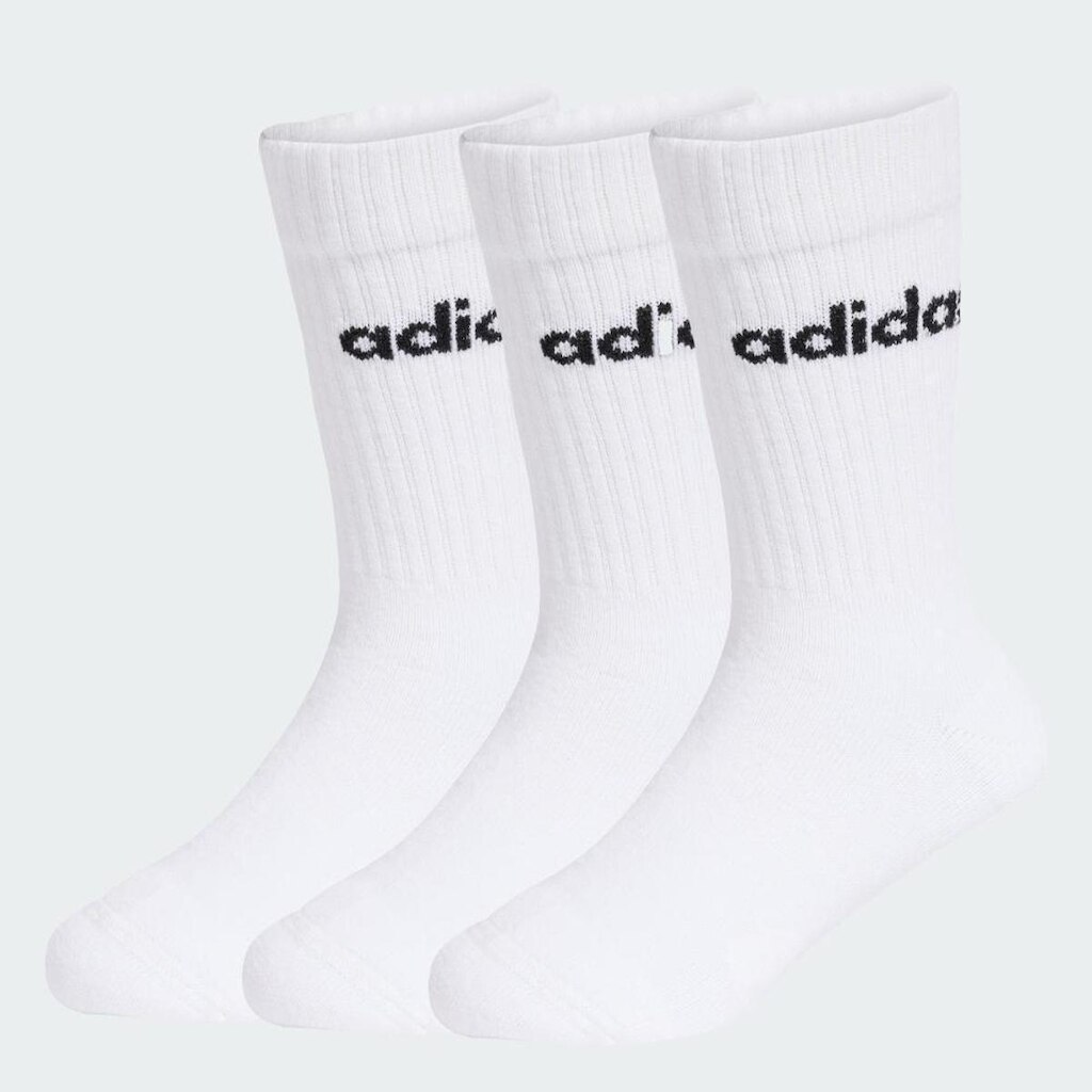 Meias Adidas 3 Pares  Cano  Infantis Linear Por Embalagem