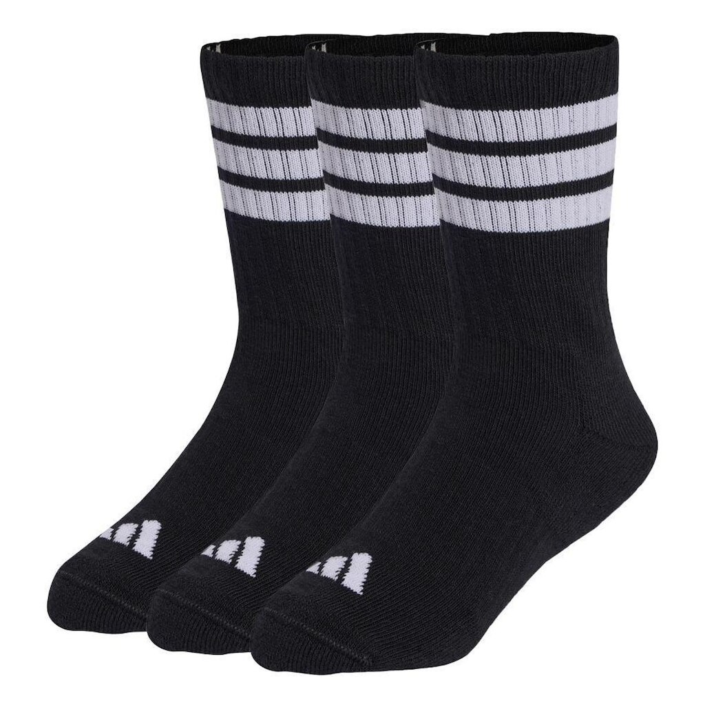 Meias Adidas Acolchoadas Três Listras Infantil (3 Pares)