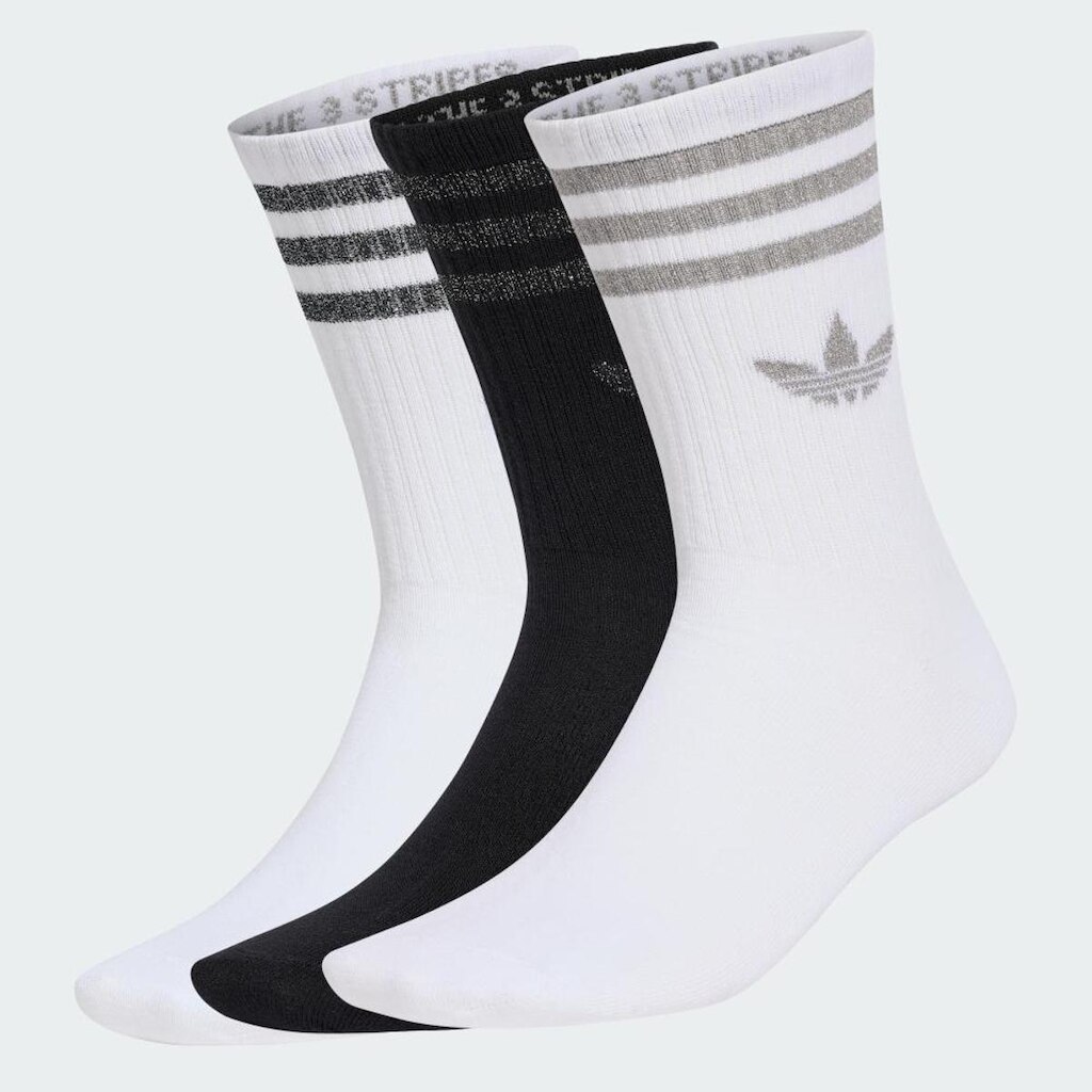 Meias adidas Originals Cano Médio Glitter 3 Pares
