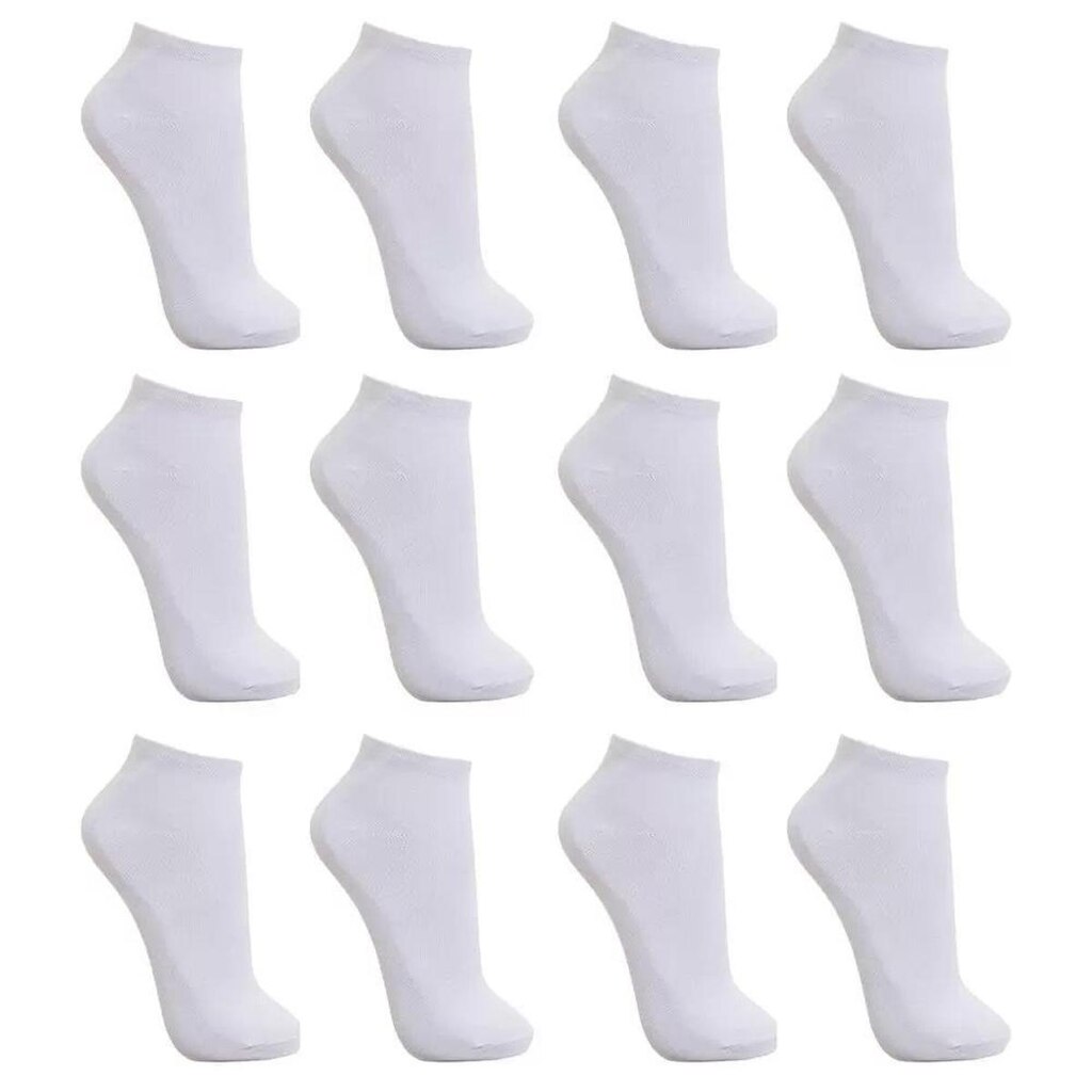 Meias Cano Baixo Brancas Algodão Kit 12 Pares de Meias