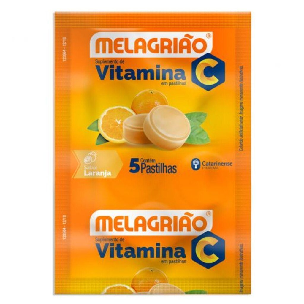 Melagrião Vitamina C Immunity Sache 5 Pastilhas Catarinense