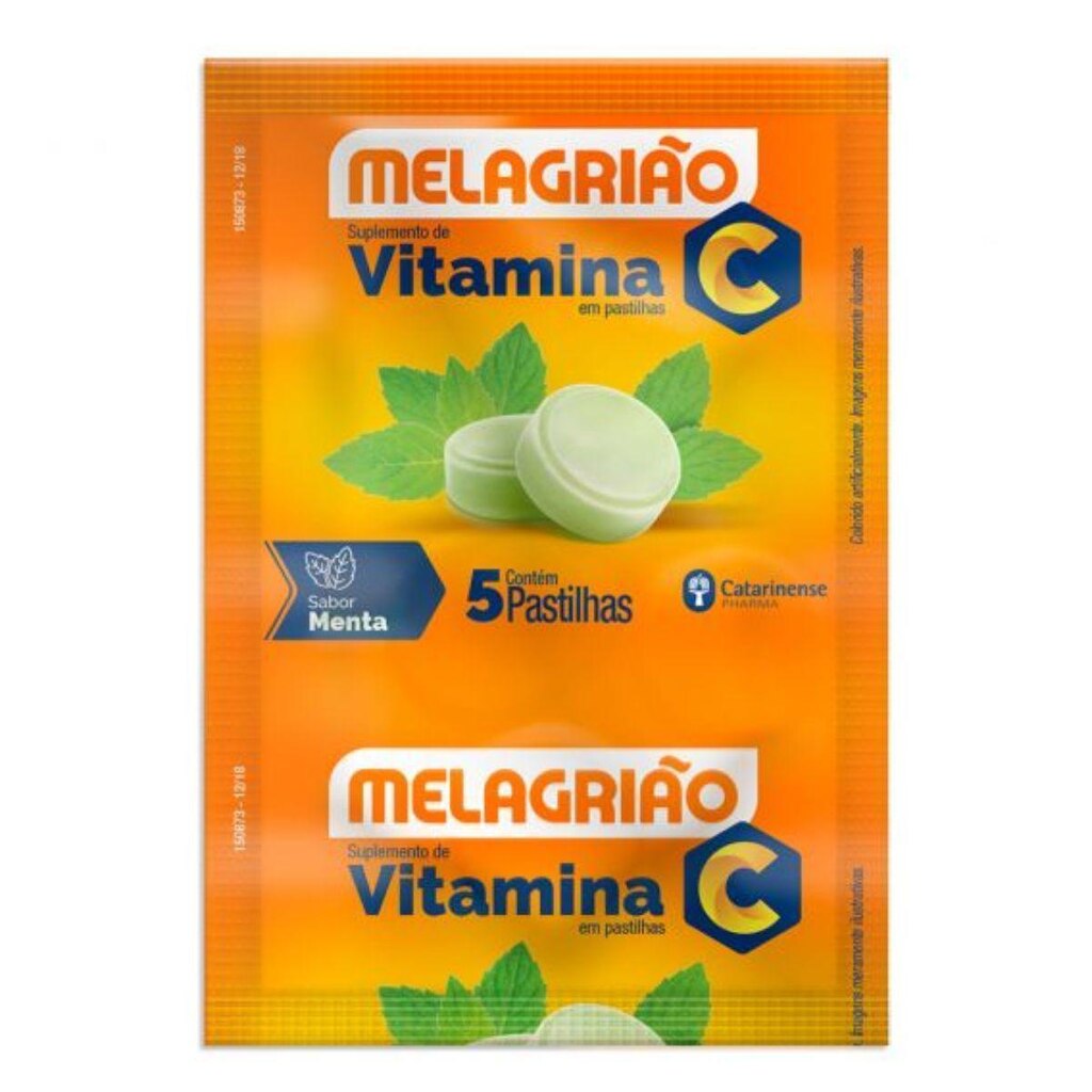 Melagrião Vitamina C Immunity Sache 5 Pastilhas Catarinense