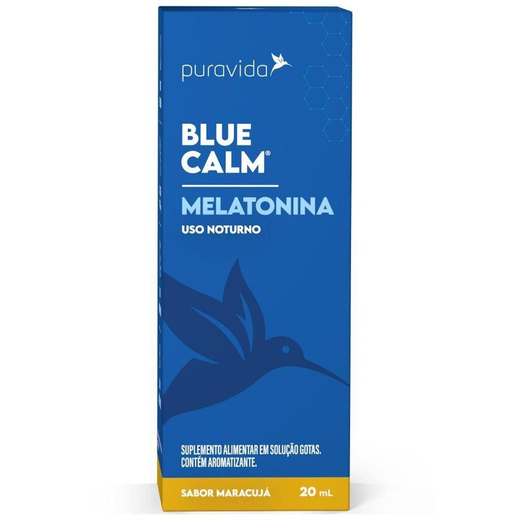 Melatonina Blue Calm Maracuja Gotas 20ml - PuraVida