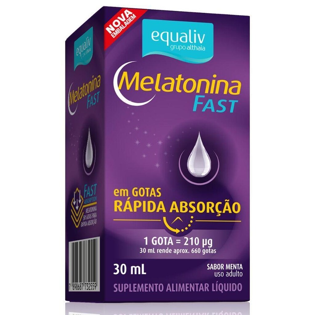 Melatonina Gotas 210 Mcg 30ml Sabor Menta - Equaliv