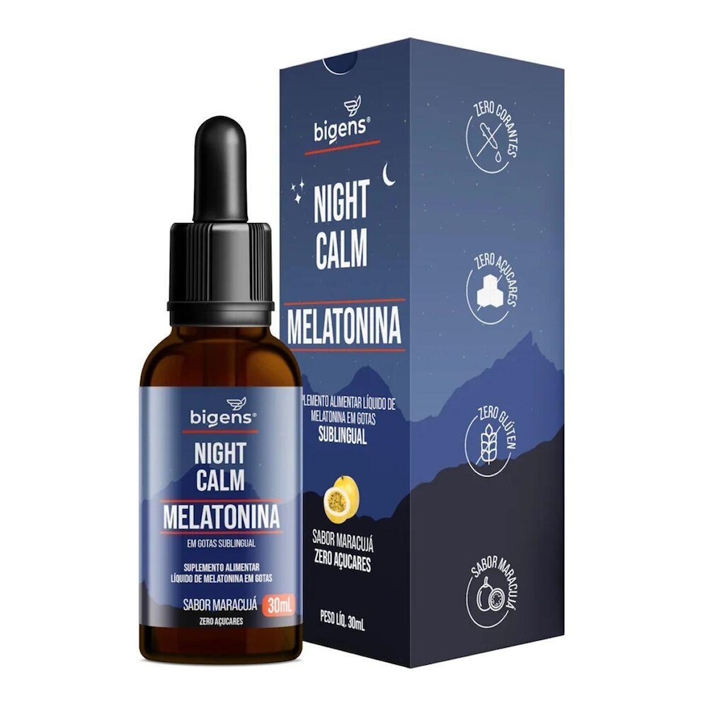 Melatonina Night Calm - 30ml Maracujá - Bigens