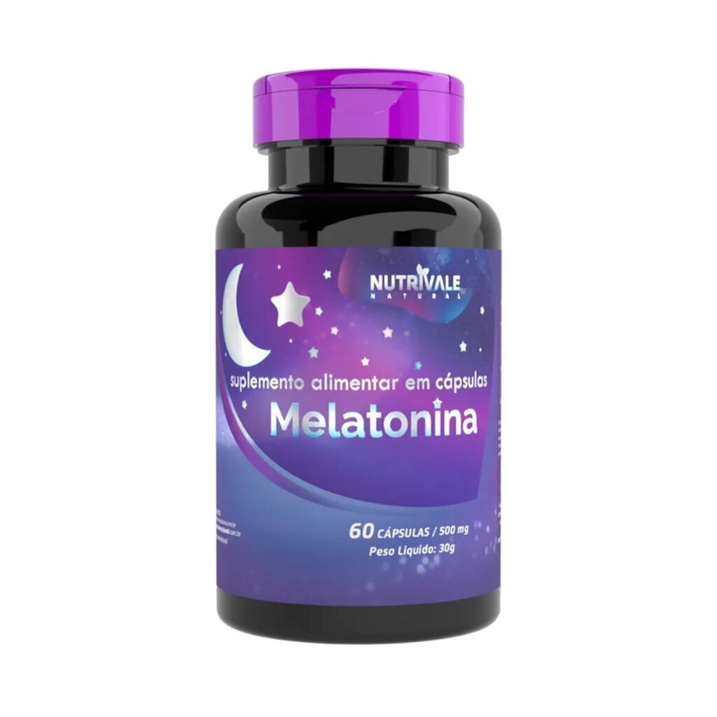 Melatonina Nutrivale 60 Cápsulas Suplemento Alimentar