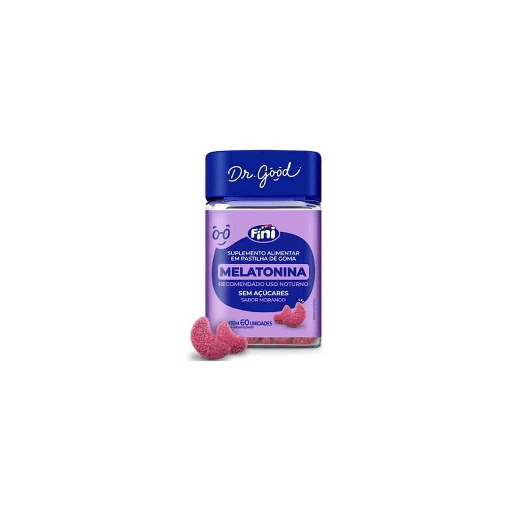 Melatonina Sabor Morango 60 Gomas Fini Dr Good
