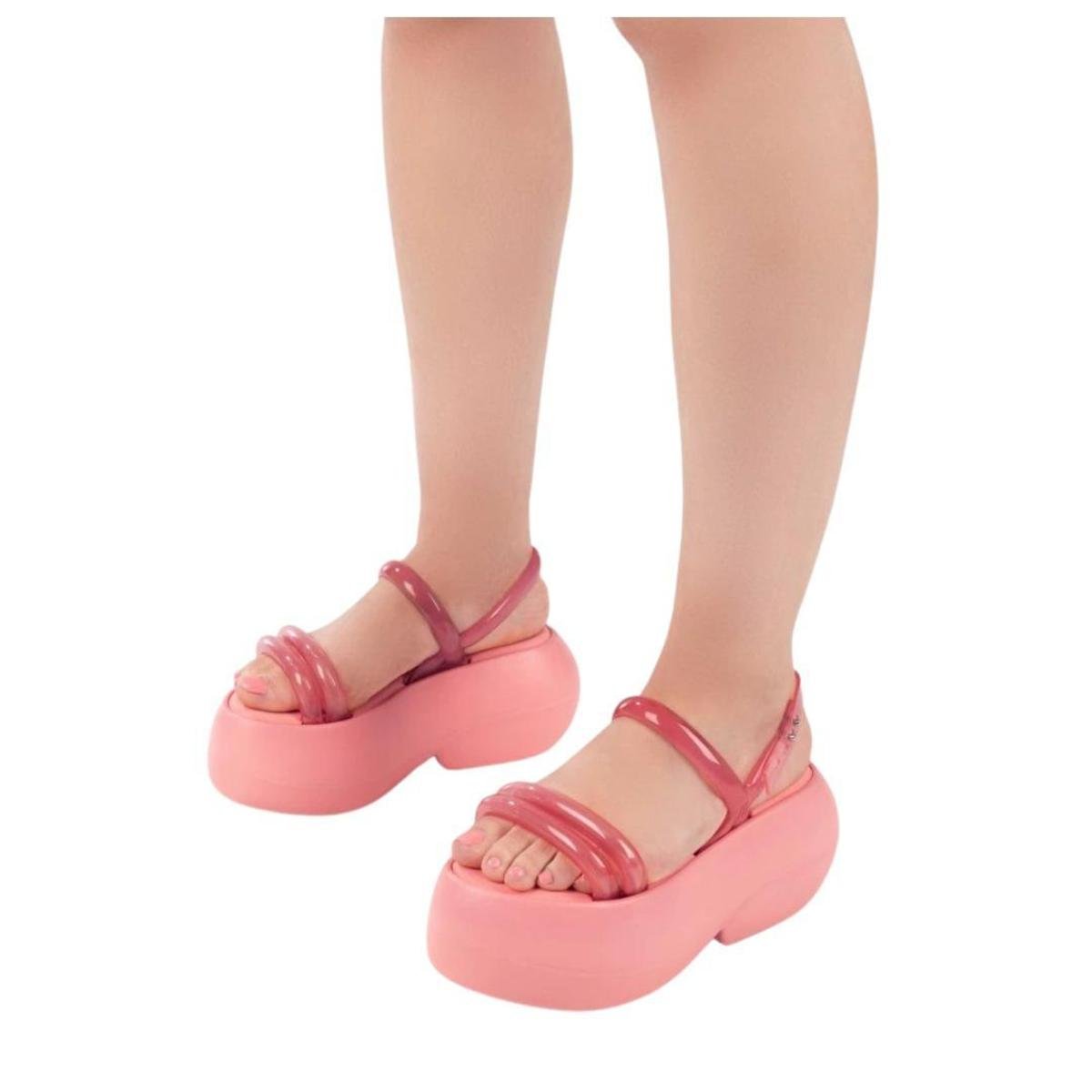 MELISSA AIRBUBBLE PLATAFORM PRETO/ROSA 33579 - Rosa | Netshoes