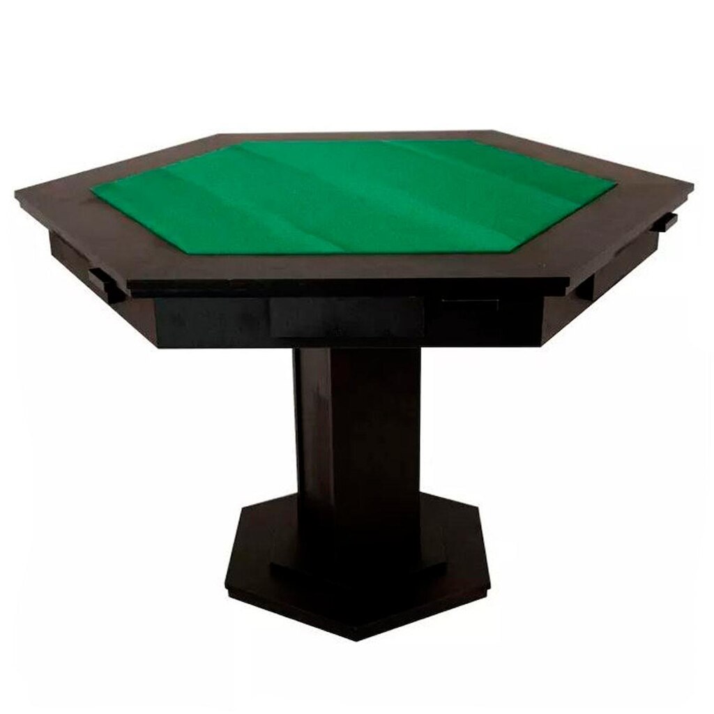Mesa De Carteado Sextavada c/ 2 Gavetas