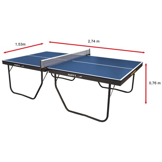 Mesa Klopf 1009 Mesa Tenis De Mesa Dobravel Mesa Dobrável Mesa De Ping Pong Preta MESA PING PONG ESPECIAL COR