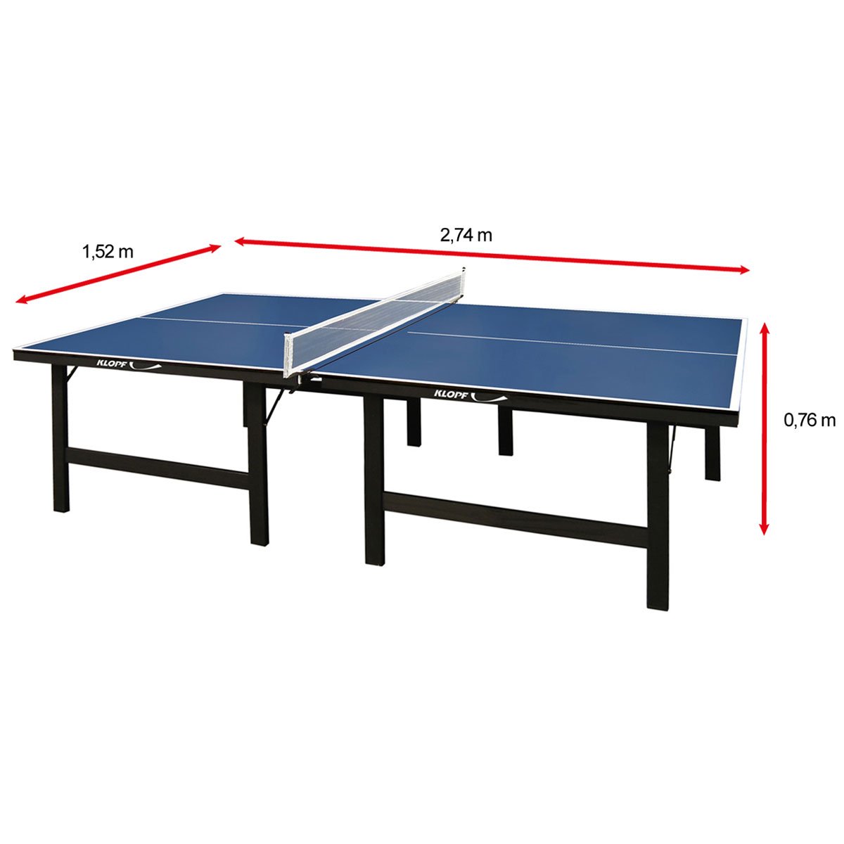 Mesa de Ping Pong Tênis de Mesa Klopf MDP 15 mm Azul Netshoes