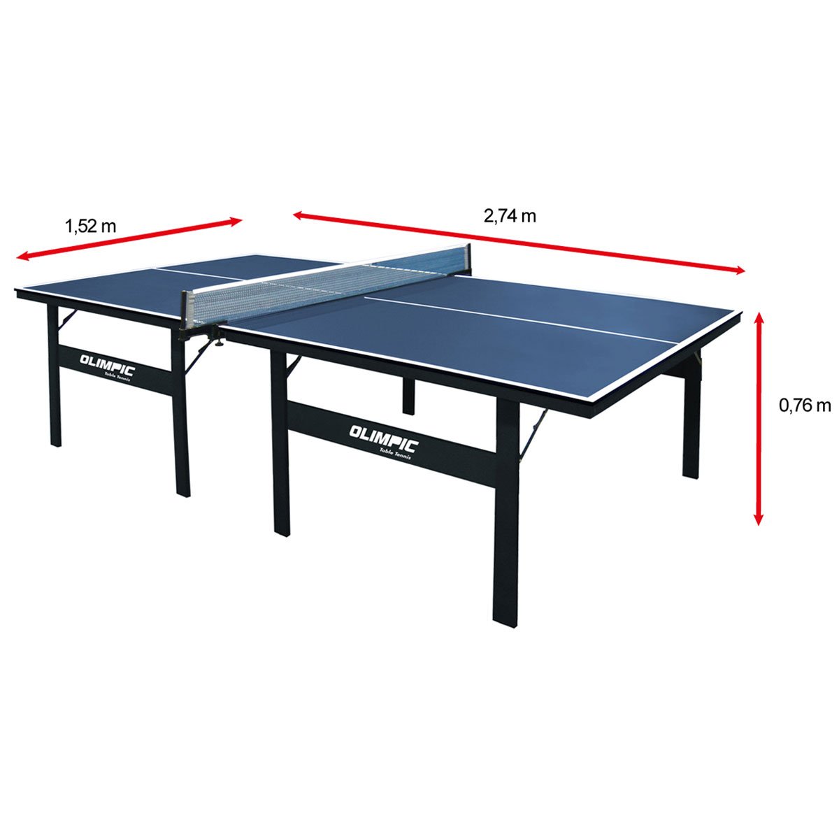 Mesa de Ping Pong Tênis de Mesa Klopf Olimpic 15 mm Azul