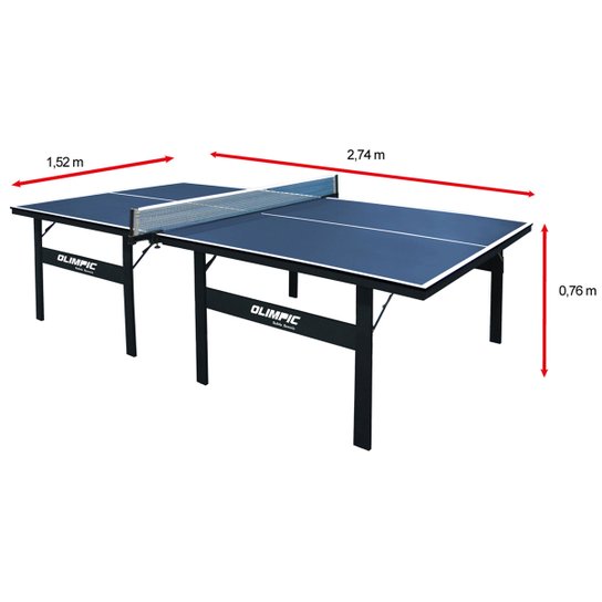 Mesa de Ping Pong Tênis de Mesa Klopf Olimpic 15 mm Azul