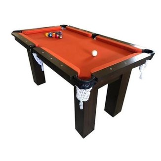 Mesa de Sinuca Snooker Bilhar Engers 0,90 x 1,60 Base de Pedra Tabaco Tecido Laranja