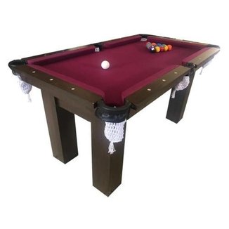 Mesa de Sinuca Snooker Bilhar Engers 0,90 x 1,60 Base de Pedra Tecido Tabaco Beterraba