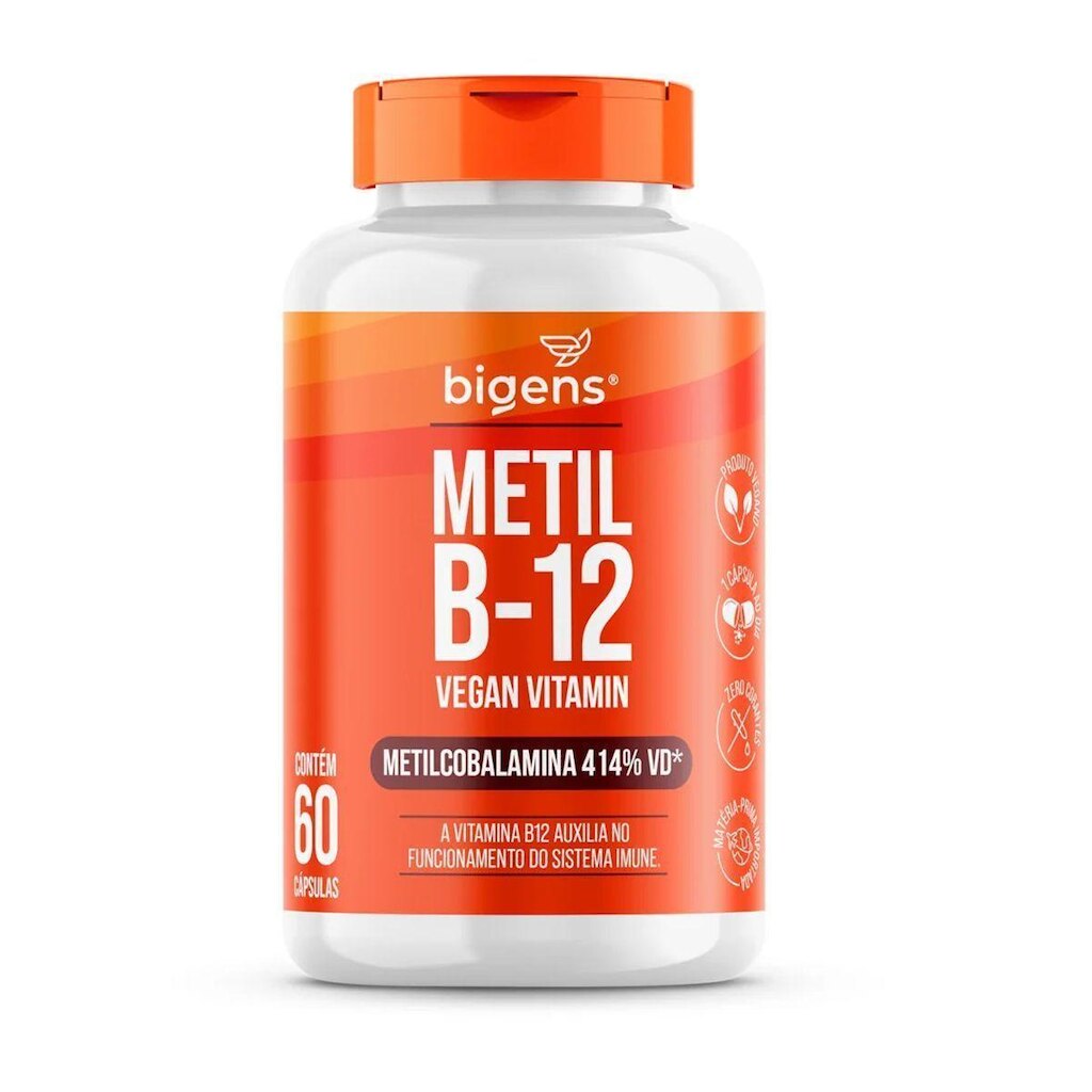 Metil B12 Vegan Vitamin - 60 Cápsulas - Bigens