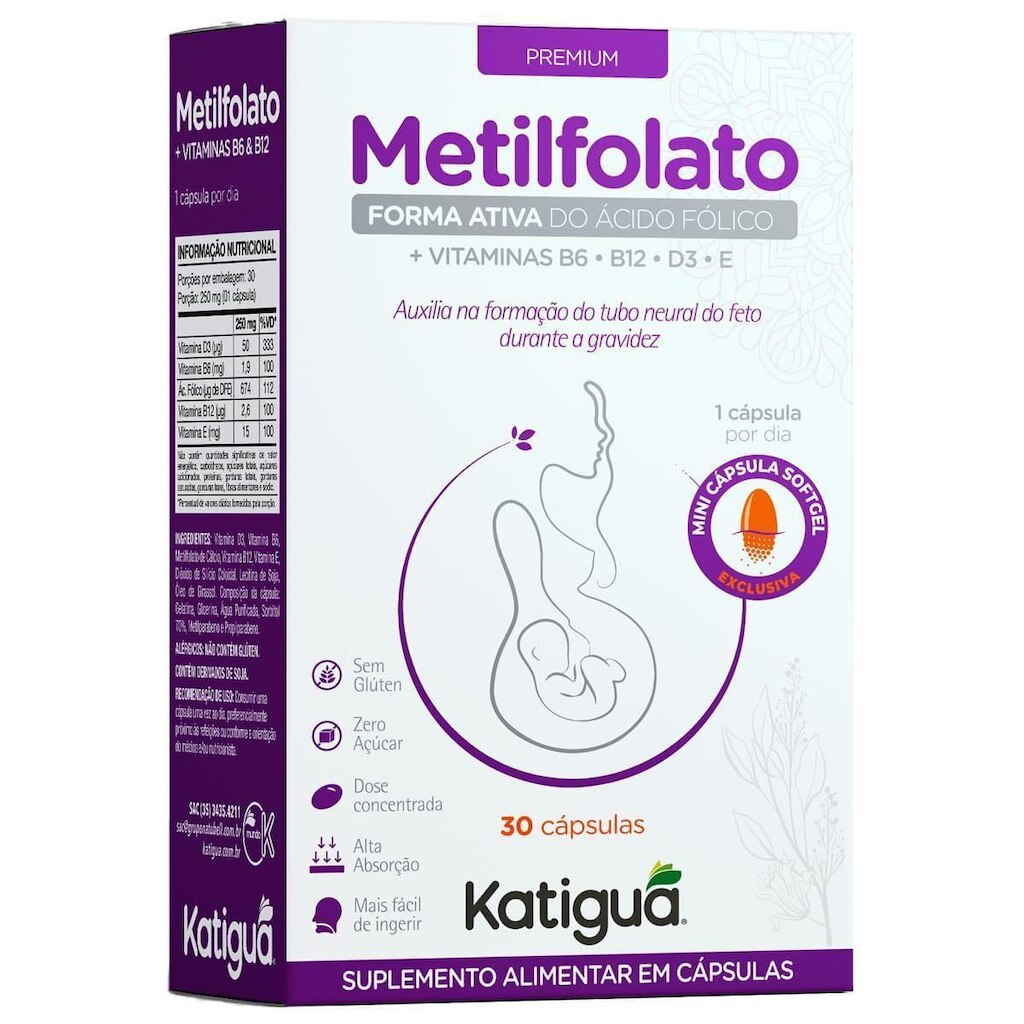 Metilfolato - 30 Cápsulas - Katiguá