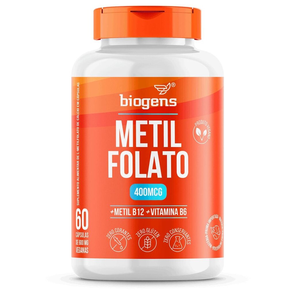 Metilfolato 400 mcg METIL B12 VITAMINA B6 60 Cápsulas