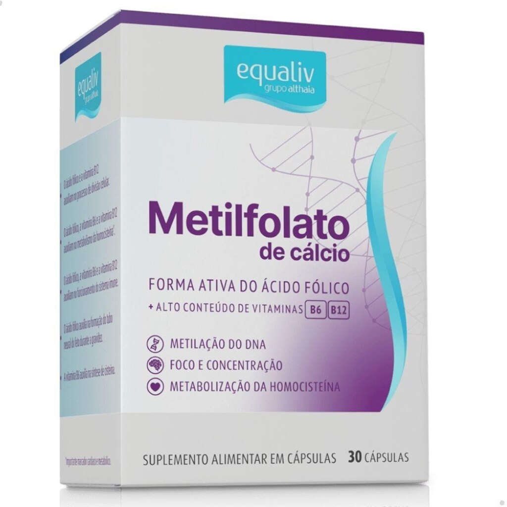 Metilfolato de Cálcio B6 e B12 30 Capsulas Equaliv