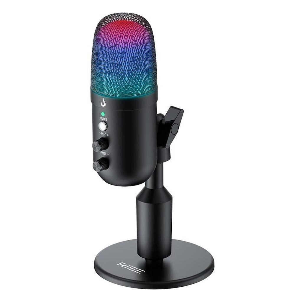 Microfone Gamer De Mesa Rise Mode Elite 04, RGB, P3, USB-C, RM-ME-04-B