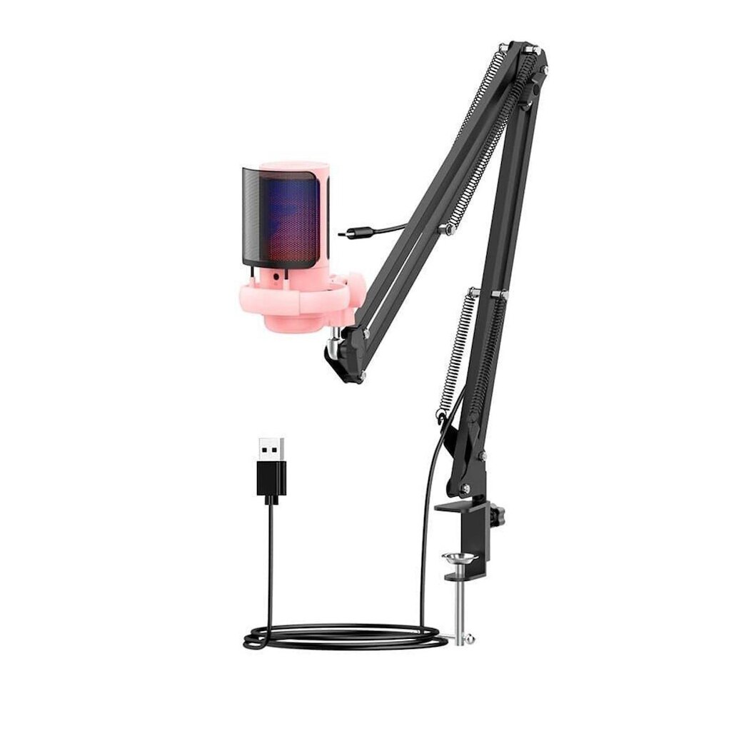 Microfone Gamer De Mesa Rise Mode Elite 08, RGB, USB-C, RM-ME-08-PK