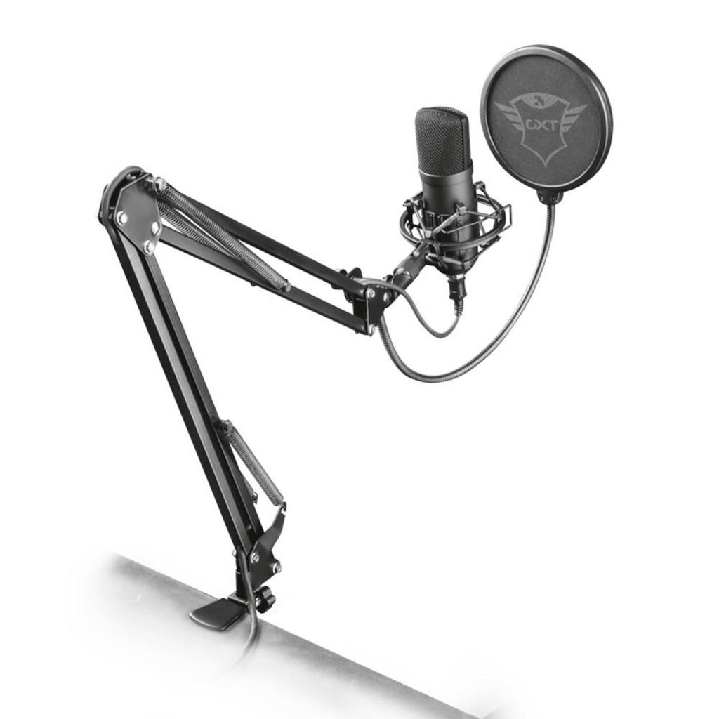 Microfone Streamer Trust Gaming GXT 252+ Emita Plus Podcast, USB, Anti-Vibração, Preto - 22400