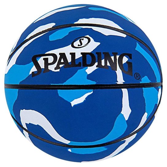 Mini Bola de Basquete Spalding Spaldeen - Azul Camo - Azul Menor preço em Mini Bola de Basquete Spalding Spaldeen - Azul Camo - Azul