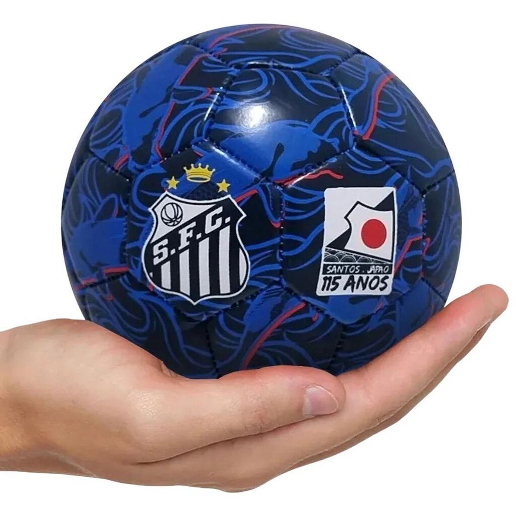 MINI BOLA SANTOS SAN-MINI-5 - AZUL/PRETO 1
