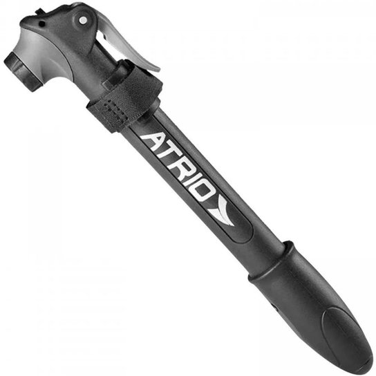 Mini Bomba Atrio Portátil de Mão para Bicicleta e Infláveis com 2 Adaptadores - Preto Menor preço em Mini Bomba Atrio Portátil de Mão para Bicicleta e Infláveis com 2 Adaptadores - Preto