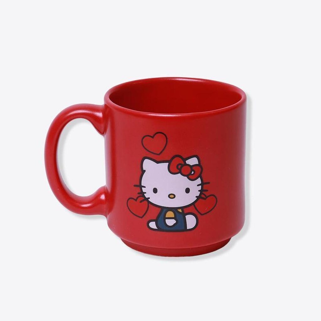 Mini Caneca Hello Kitty - Expres Vermelha Tina 100ml Cerâmica