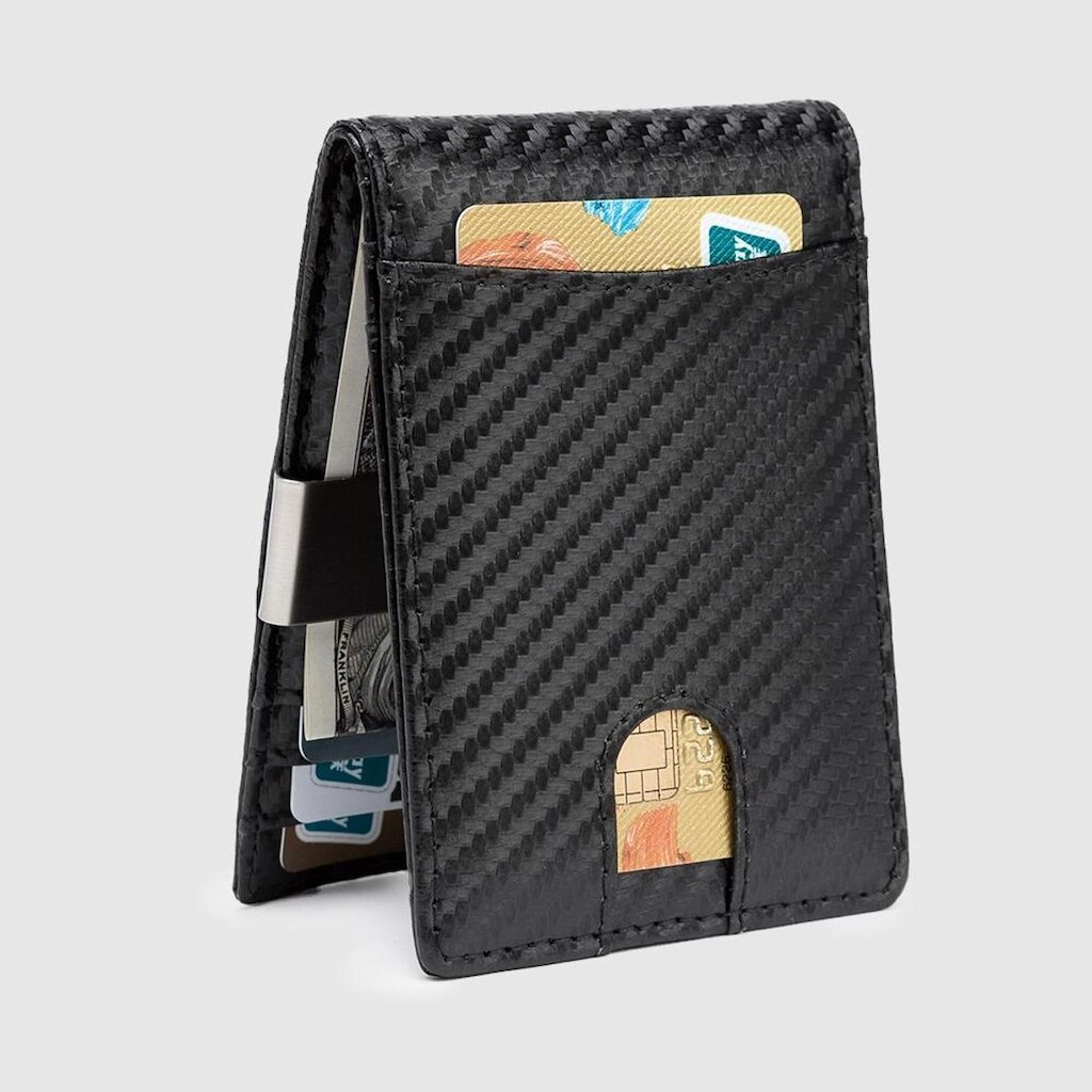 Mini Carteira Masculina Slim Antifurto Com Bloking Rfid